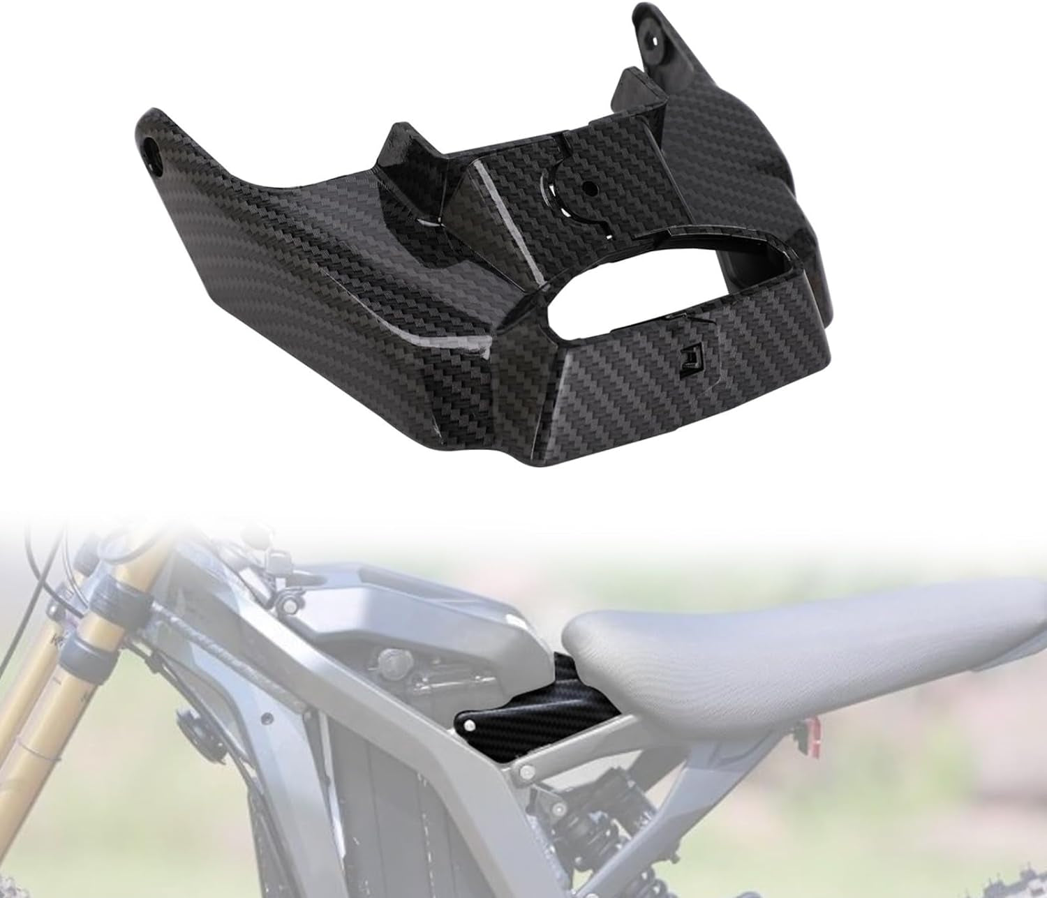 Surron Battery Lock Cover Sur Ron Battery Compartment Protect Carbon Fiber Pattern for Surron Light Bee X/S Electric Dirt Bike