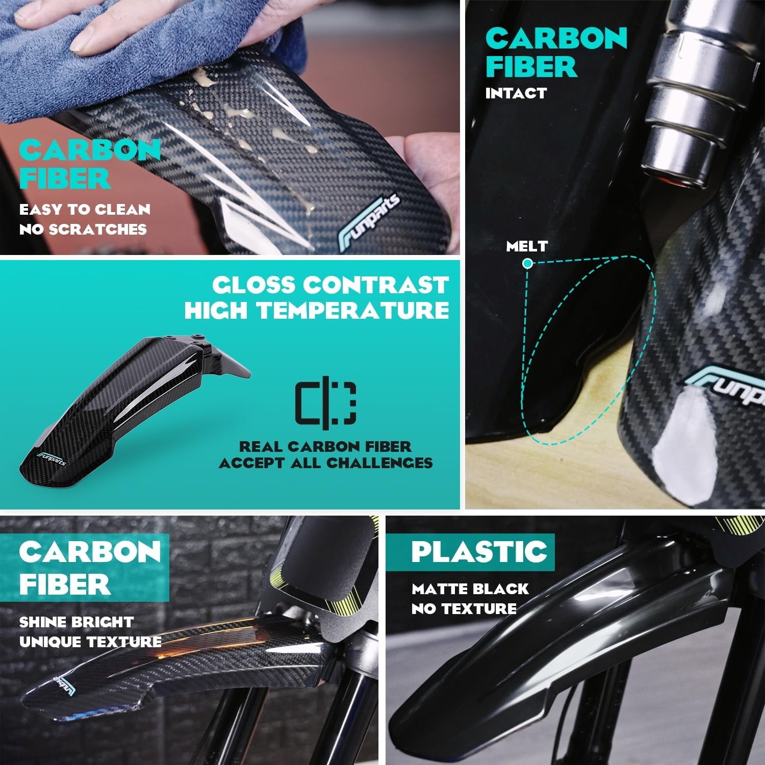 Sur Ron Front Fender,Carbon Fiber Motorcycle Fender Mud Guard for Surron Sur Ron LBX X260 X160 Electric Dirt Bike