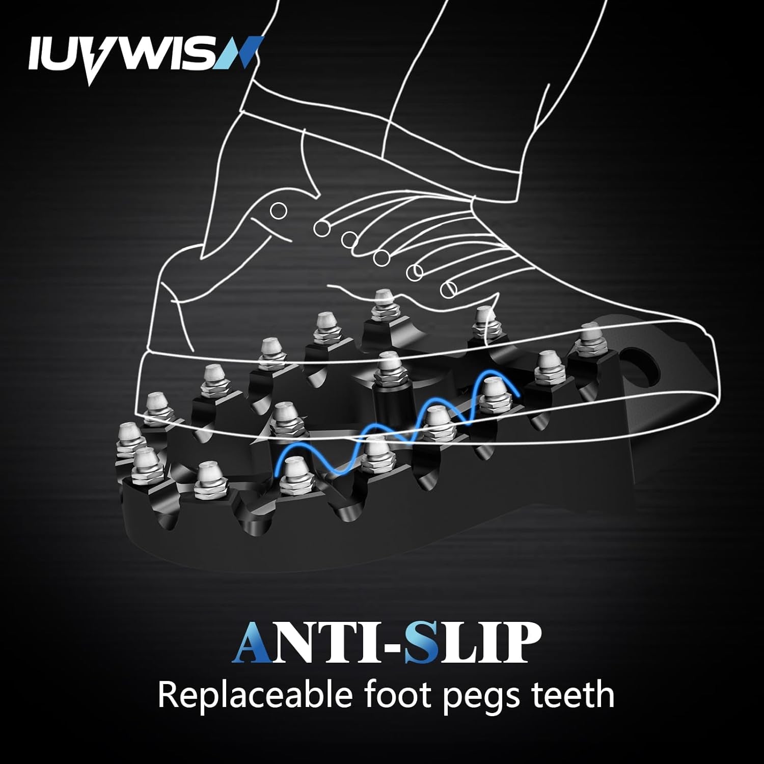 Electric Dirt Bike Wider Foot Pegs Footpegs CNC for Surron Sur Ron LBX Eride Pro SS 2.0 3.0 E-Ride Pro SR/S 79Bike Falcon GT Ventus One Talaria Sting MX3/R MX4 Black